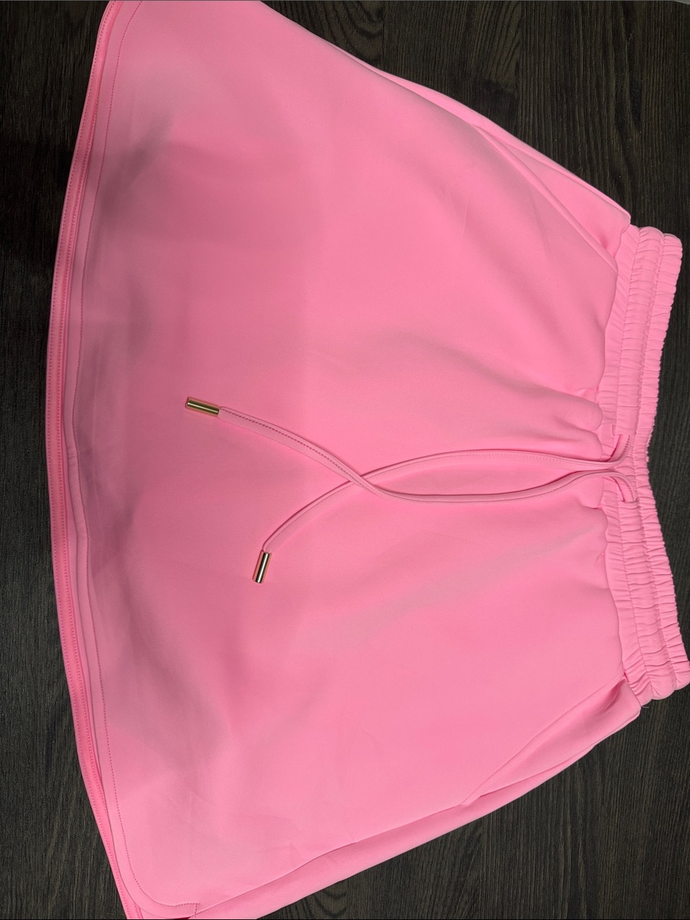 Women’s Pink Athletic Drawstring Shorts with Elastic Waist